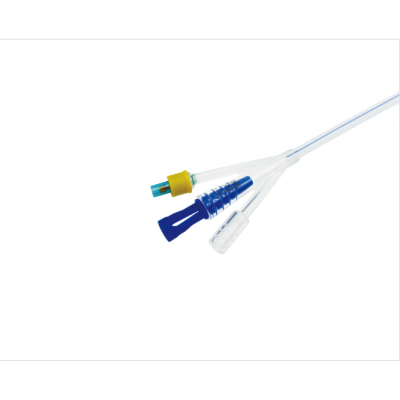 Silicone foley catheter with spigot